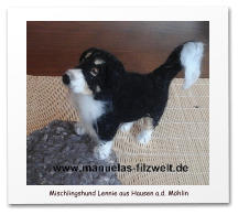 Nadelgefilzte Hunde, Mischling, Filzhund,