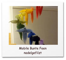 Nadelgefilztes, Mobile, Engelmobile, bunte Engelschar, needle felting, needle felted exotic animals