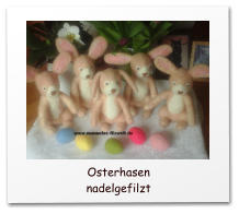 Nadelgefilzte Frühlingsdeko, Osterhasen, needle felting, needle felted,