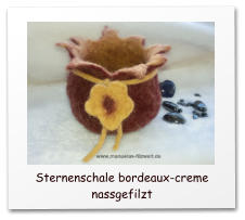 nassfilzen, wetfelted, Sternenschale, Zipfelschale, Wohnaccessoire, Pot, Filzschale,  