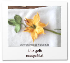 nassfilzen, wetfelted, Blüten, BLumen, Lilien, Mohnblumen, Wohnaccessoire,Flower, wet felted flower,  